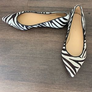 Talbots zebra flats Size 8